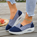 Sneakers rayés en toile Chaussures Casual