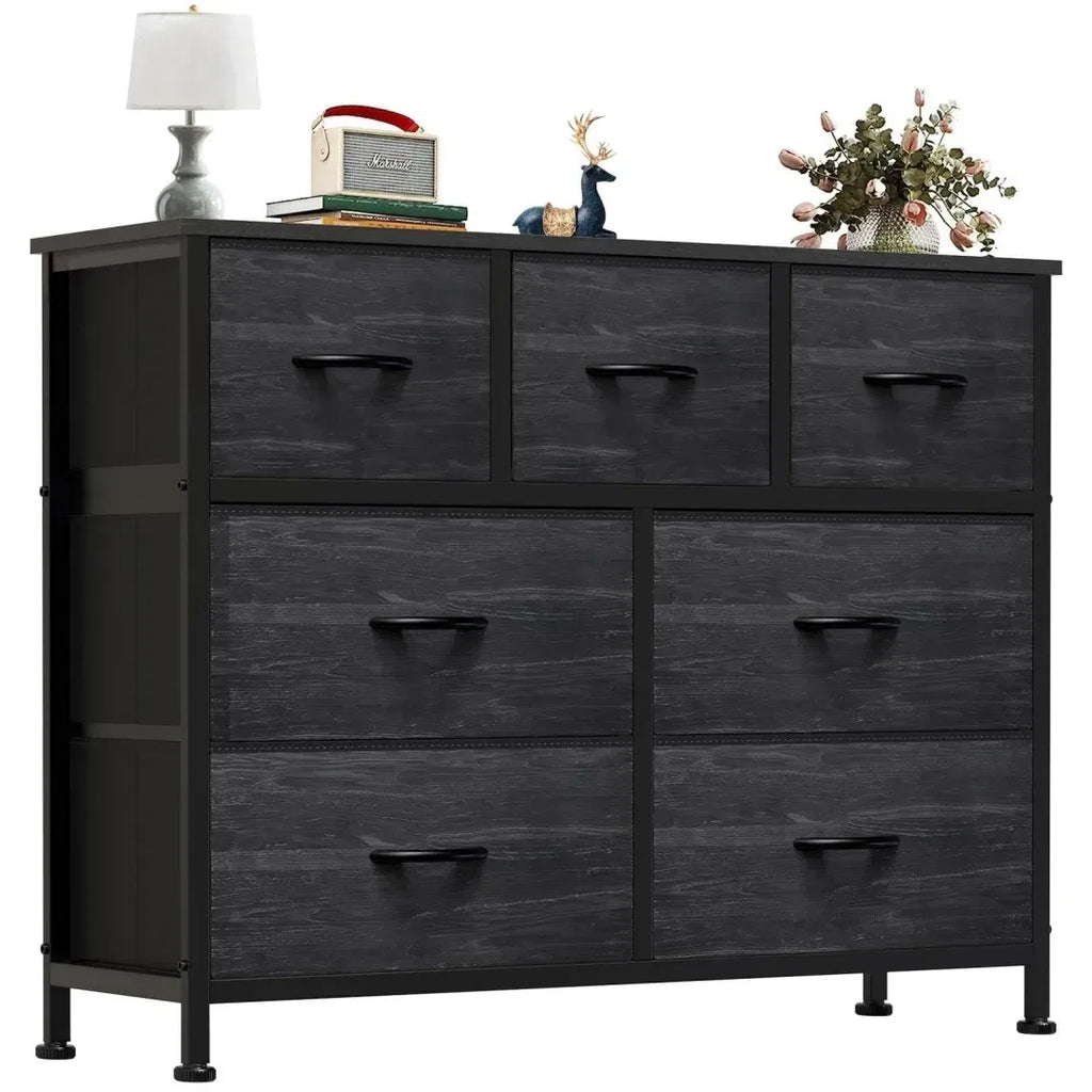 Desser pour chambre à coucher avec 7 tiroirs de tissu Rangement organisateur Clotes de poitrine pour vivre