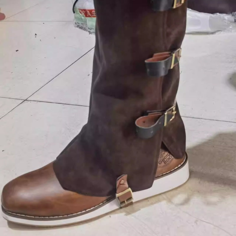 Bottes d'armure de jambe rétro Viking Renaissance médiévale