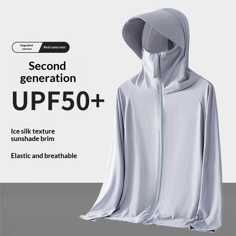 Ice Silk Sun Protection Vêtements Hommes Protection Veste de pêche