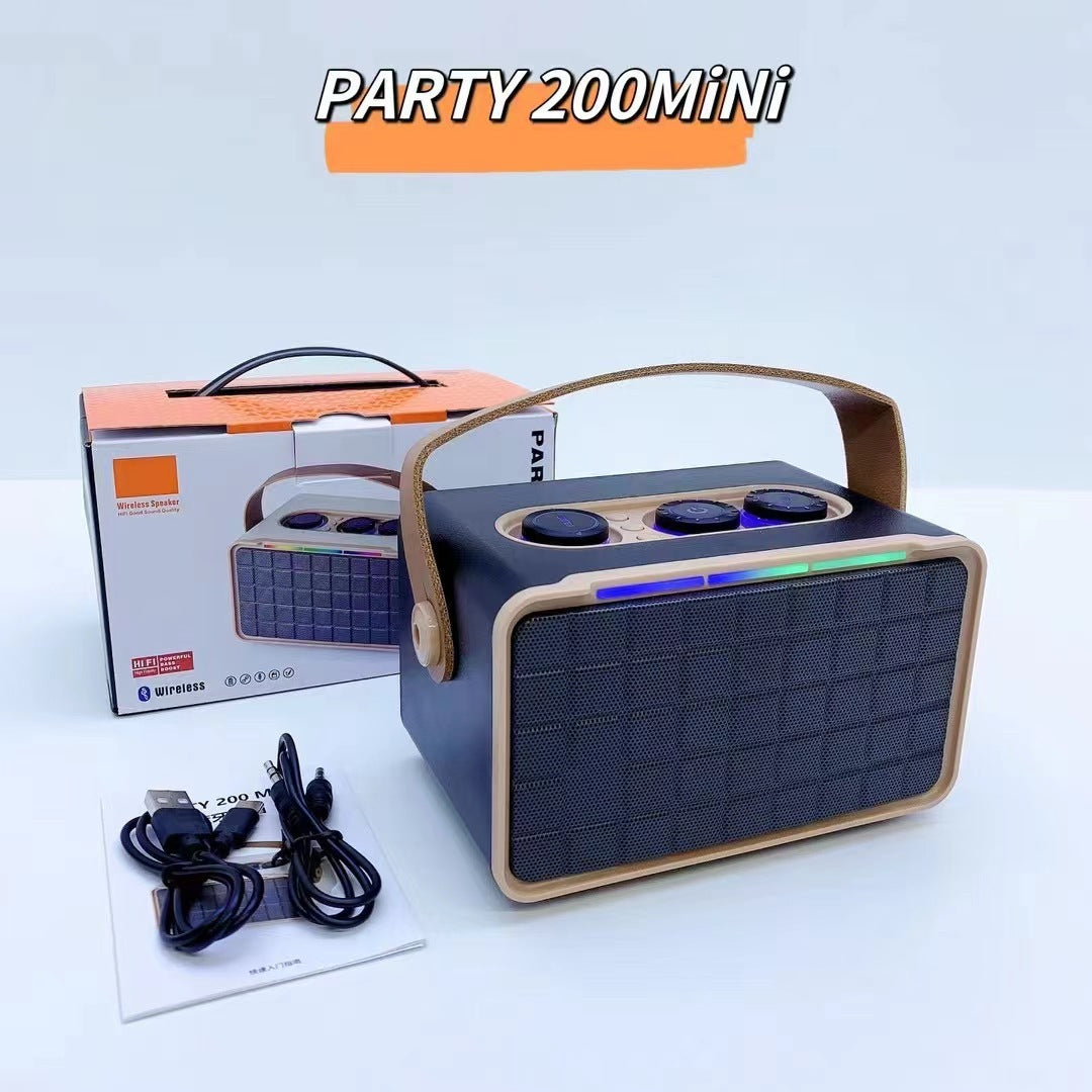 Haut-parleur Bluetooth extérieur RGB double-parleur portable