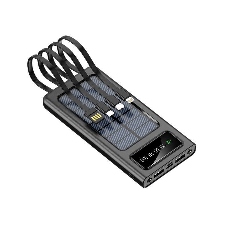 Avec câble à quatre fils Solar Energy Portable Batterie pour téléphones mobiles
