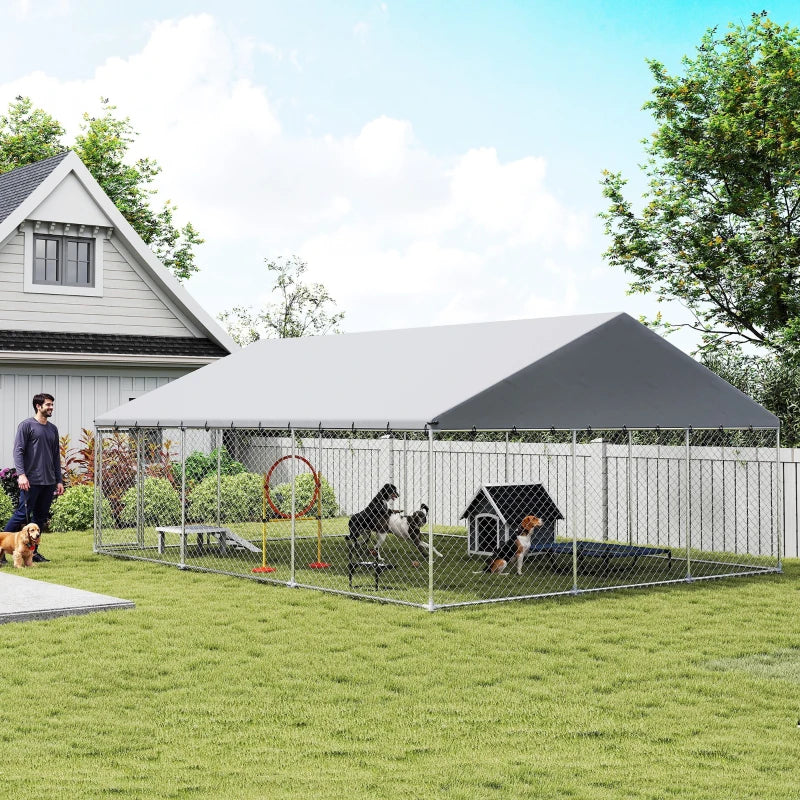 Kennel de chien extérieur robuste avec toit imperméable