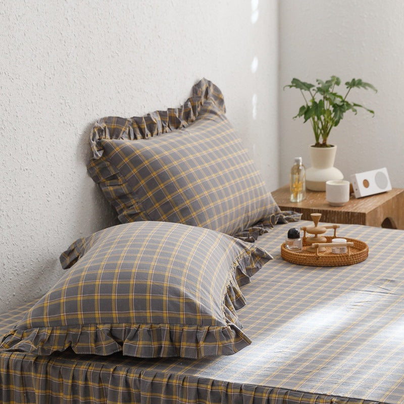 Plie de coton épaissée Coussin simple avec tige de dentelle