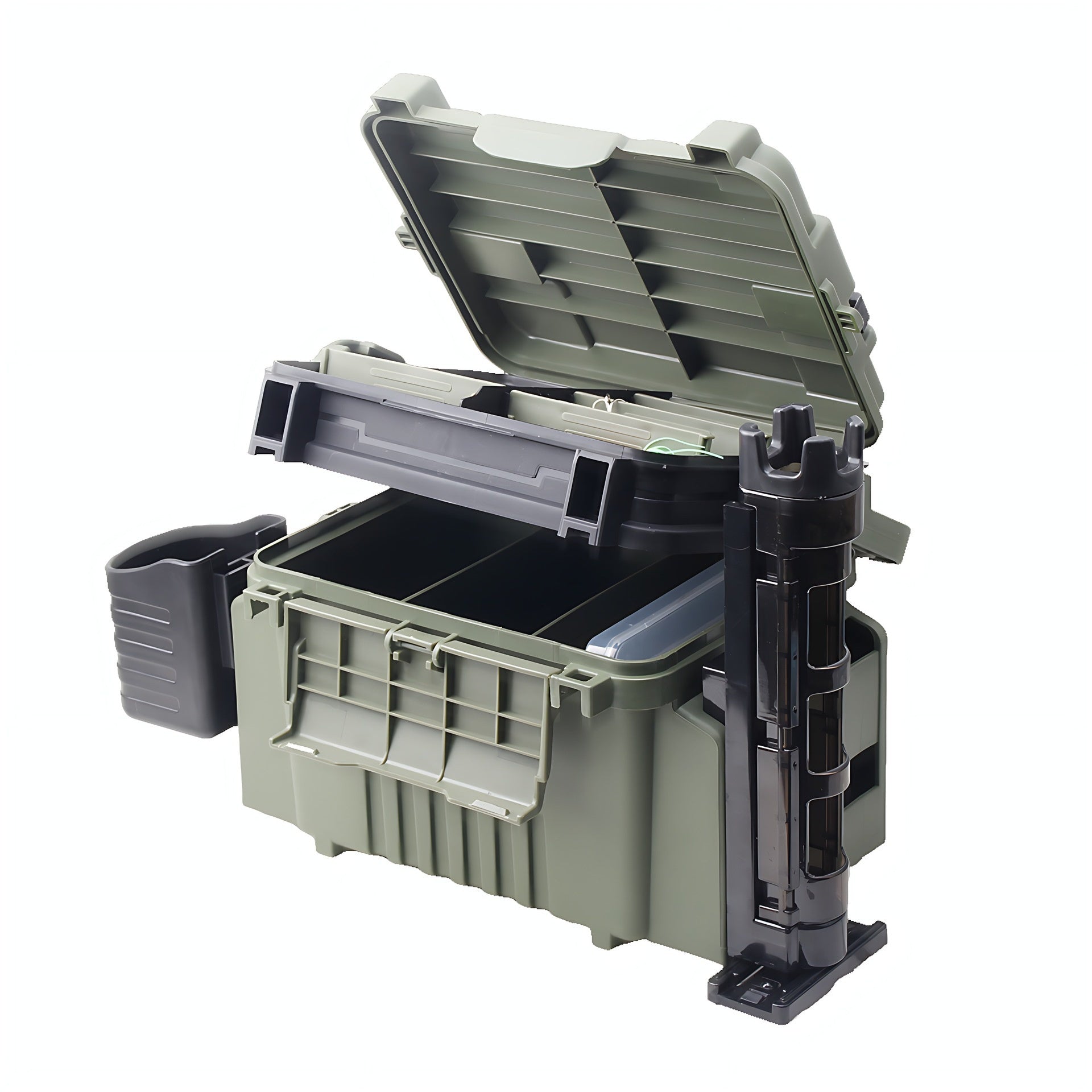 Fortifié Épaisseur Haute Capacité Multi-Compartiment Sit-On BaitcastingTac de pêche en mer