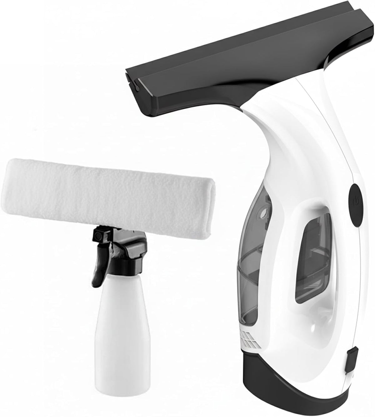 Cordless vacuum window cleaner with removable water tank