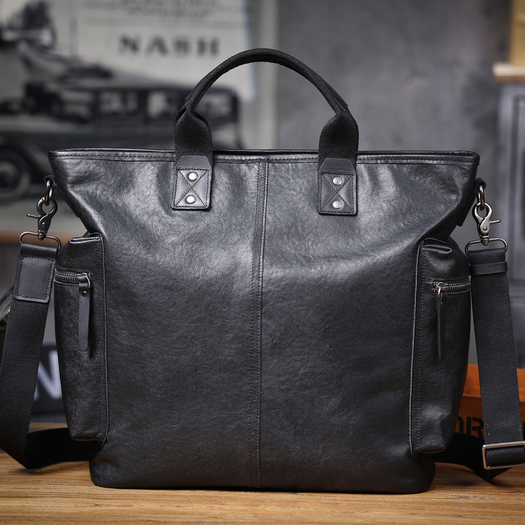 Épaule et sac de corps en cuir pleine fleur pour hommes