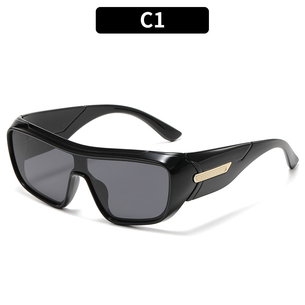 Retro Style One Piece Oversized Sunglasses