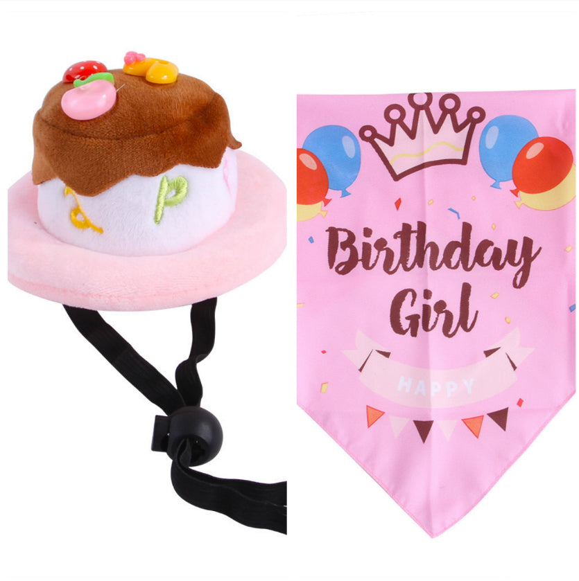 Chat mignon Chapeau de gâteau d'anniversaire