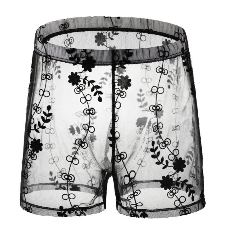 Mesh Sexy Arrow Loose Four-corner Transparent Dentelle Personnalité Pantalons