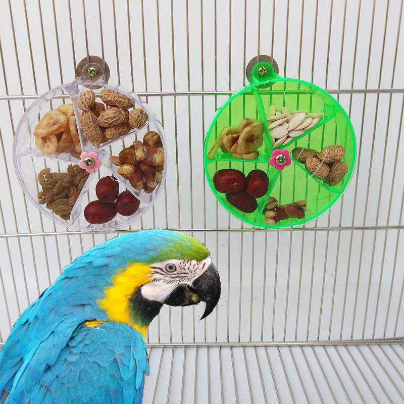 Parrot fournitures Toy Bird Acrylic Foraging Wind Roue
