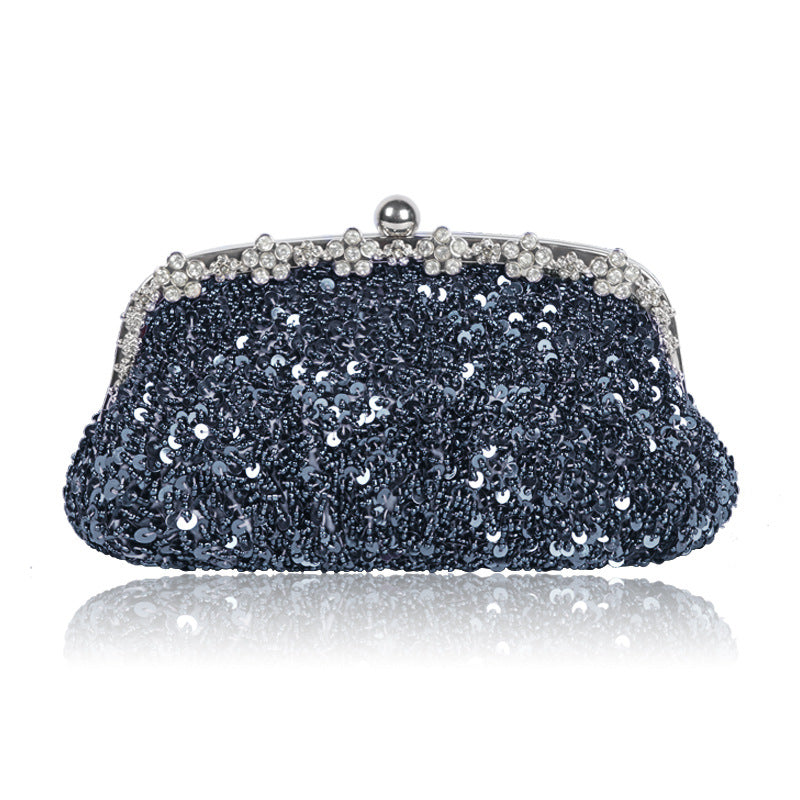 Épaule de sac à dos enduite de diamant entièrement perlée et pailletée ou perle de vintage Crossbody