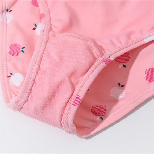 Fashionable simple mignon filles combinaison de maillot de bain fractionné