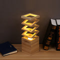 Lampe de table en bois massif créatif