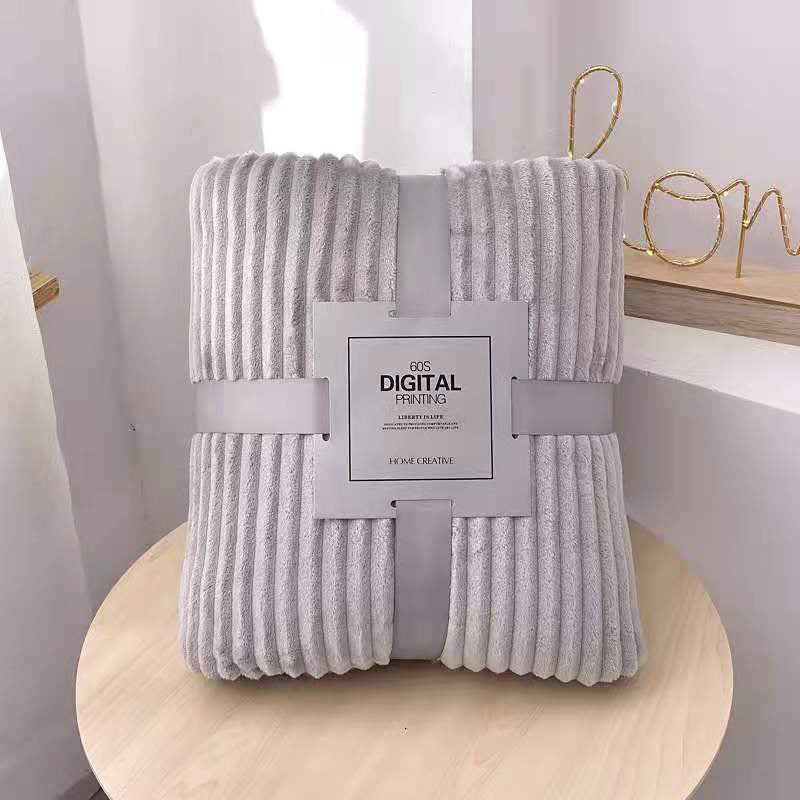 Solid Color Wide Vertical Stripe Cover
