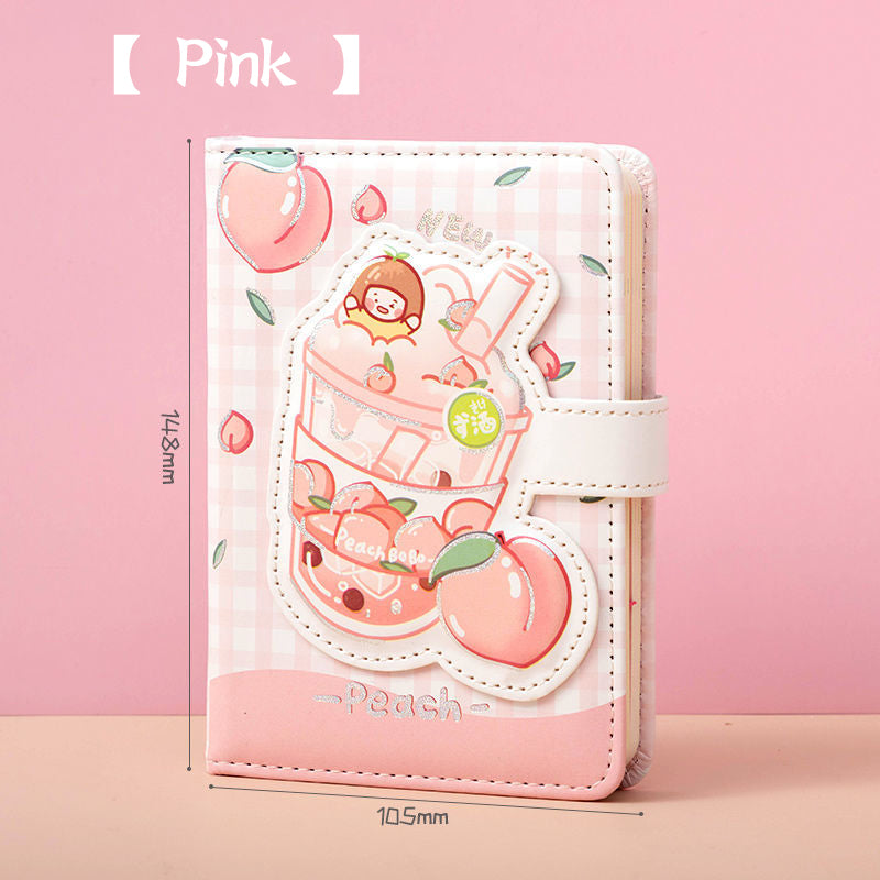 Boucle magnétique mignon carnet de notes fille coeur livre de main