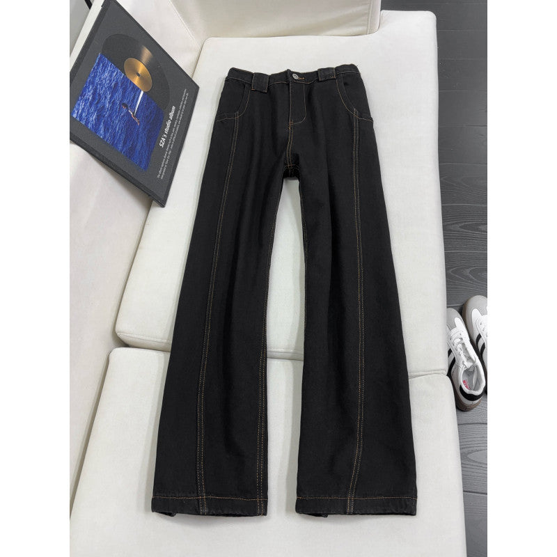 Jeans retro à lame incurvée pour hommes style printemps été