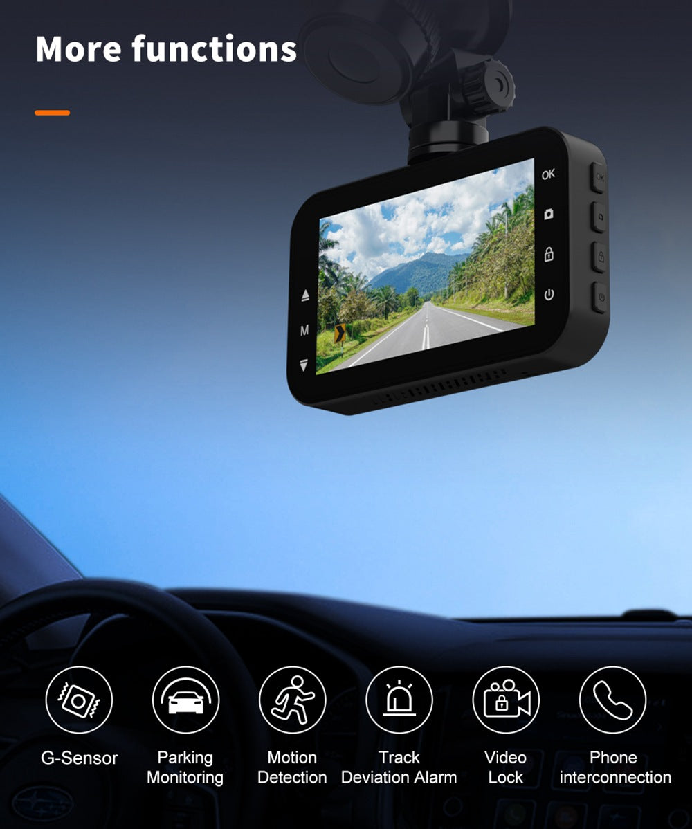 Dash Cam avant et arrière caméra de voiture double Dashcam 1080P FHD
