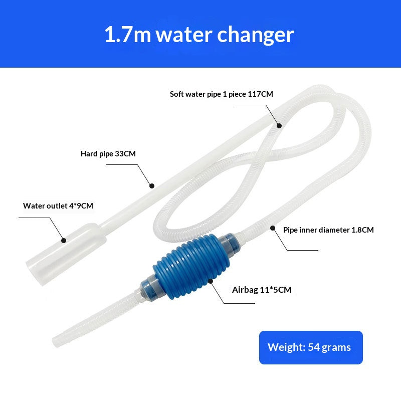 Manuel de réservoir de poisson Siphon Tube pour le nettoyage du sable et les changements d'eau