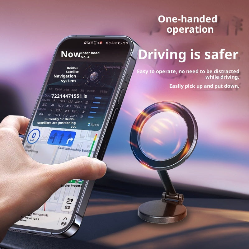 Support magnétique de voiture en alliage Bracket de navigation collapsible