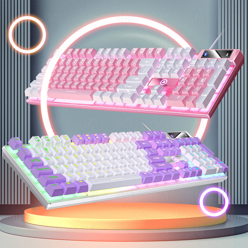 K500 jeu filaire couleur matching machine lumineuse Touch ordinateur de bureau clavier