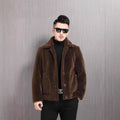 Veste Polo Collar à double face Veste en velours rembourré en une seule pièce pour homme