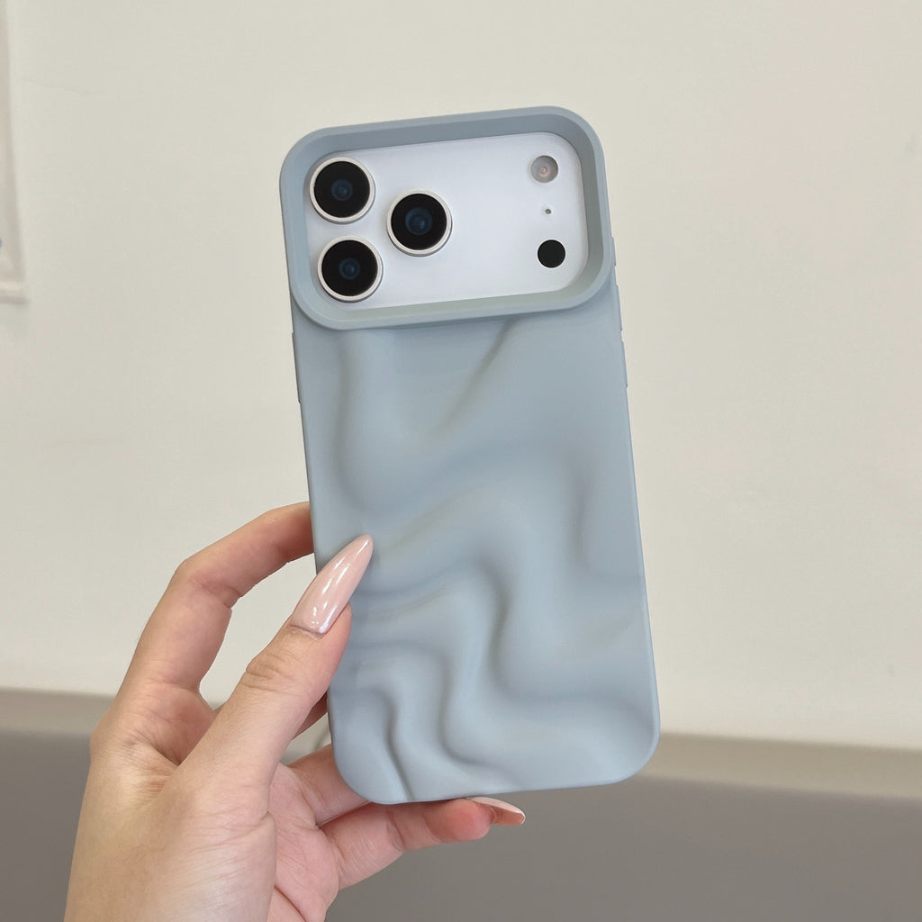 Creative Versatile Solid Couleur Irrégulier Wave Pattern Phone Case