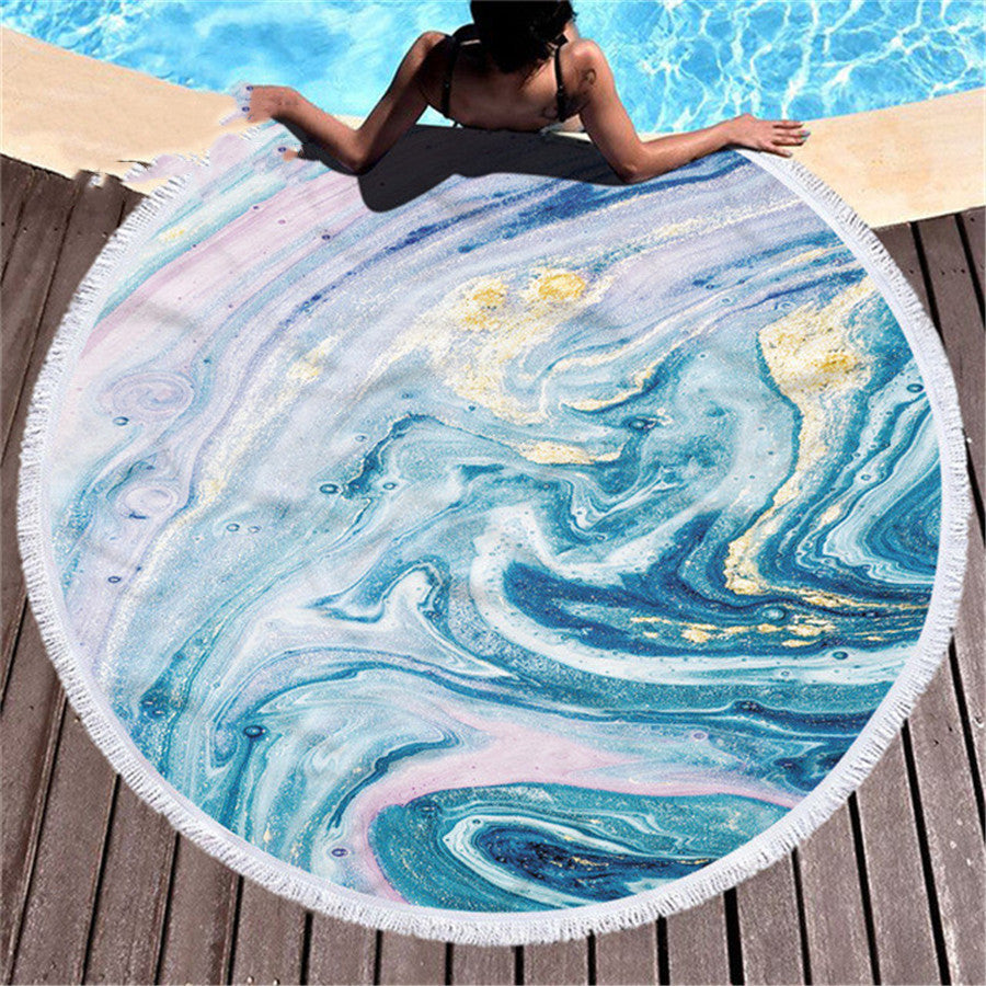 Serviette de plage marbrée