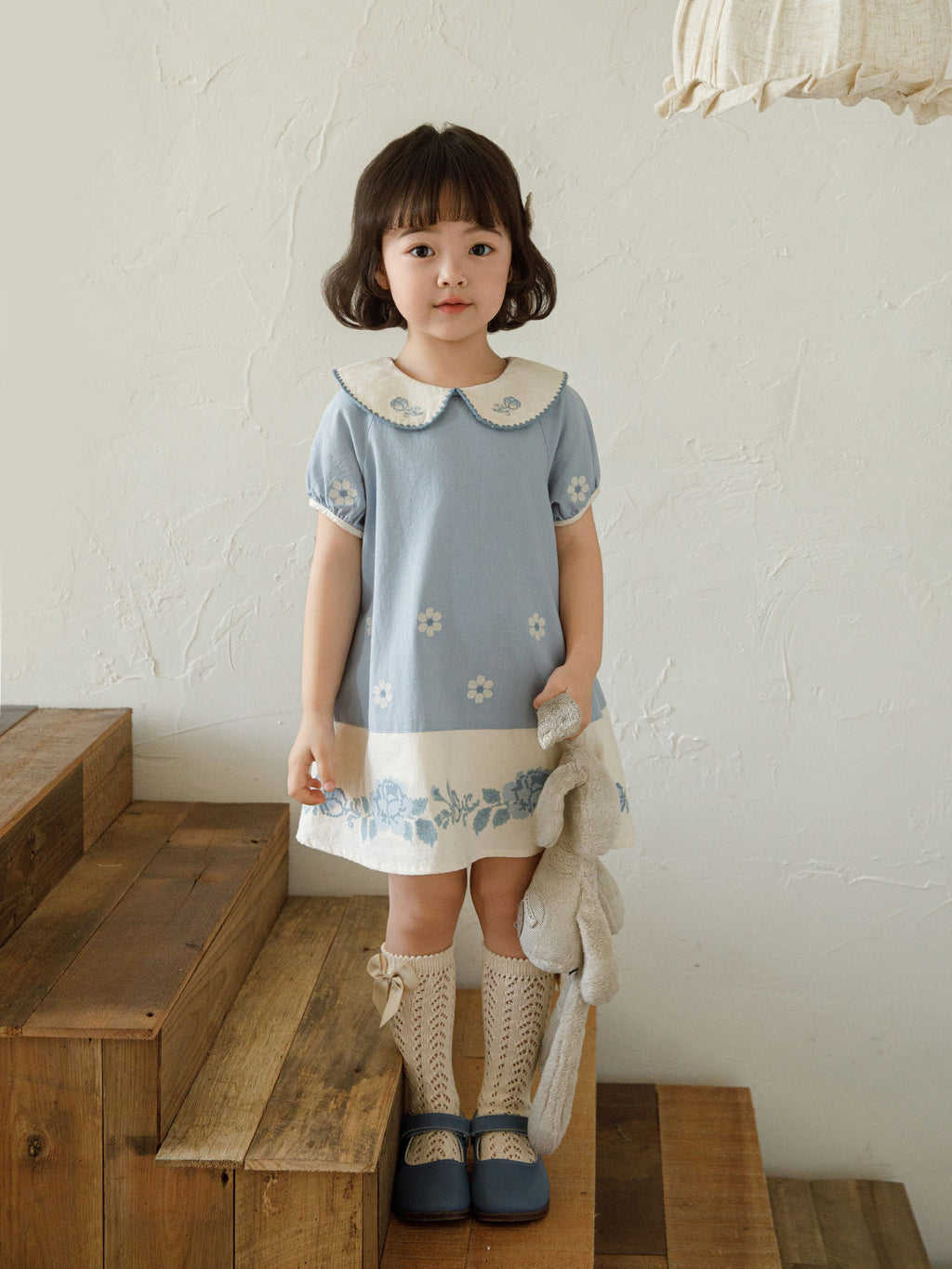 Robe en coton d'été à manches courtes pour filles