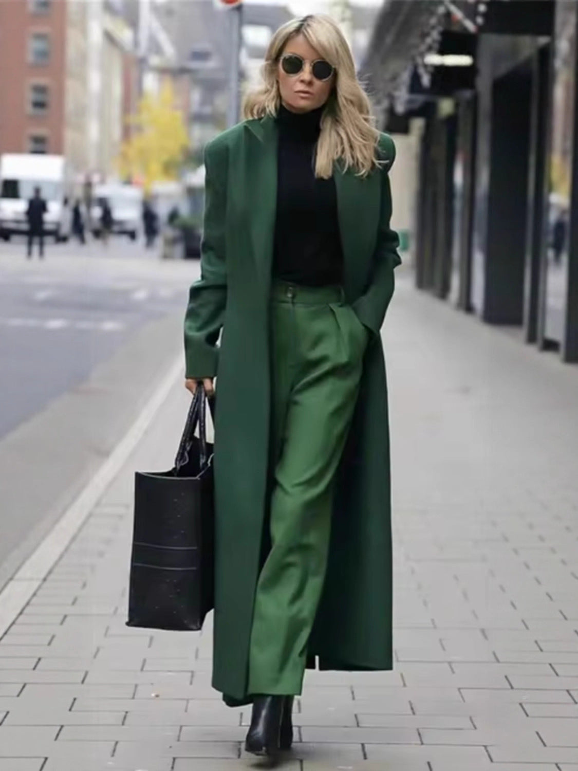Automne Hiver La mode européenne et américaine des femmes Amazon Casual Long Solid Color Warm Wo