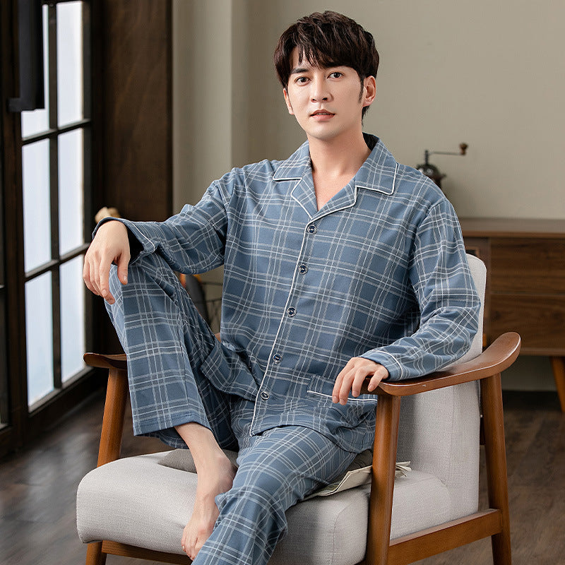 Cardigan peut être déchiré à l'extérieur Dad porter des vêtements de maison