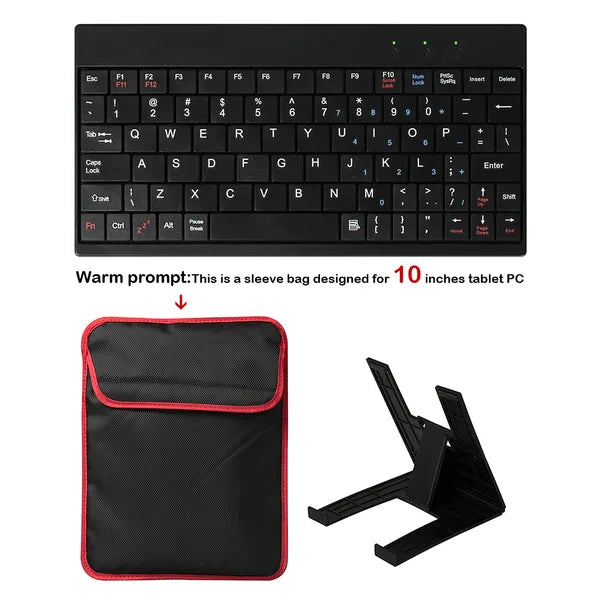 Tablette PC porte-bag pour tablette de moins de 10 po avec mini-clavier USB deux couches Poc
