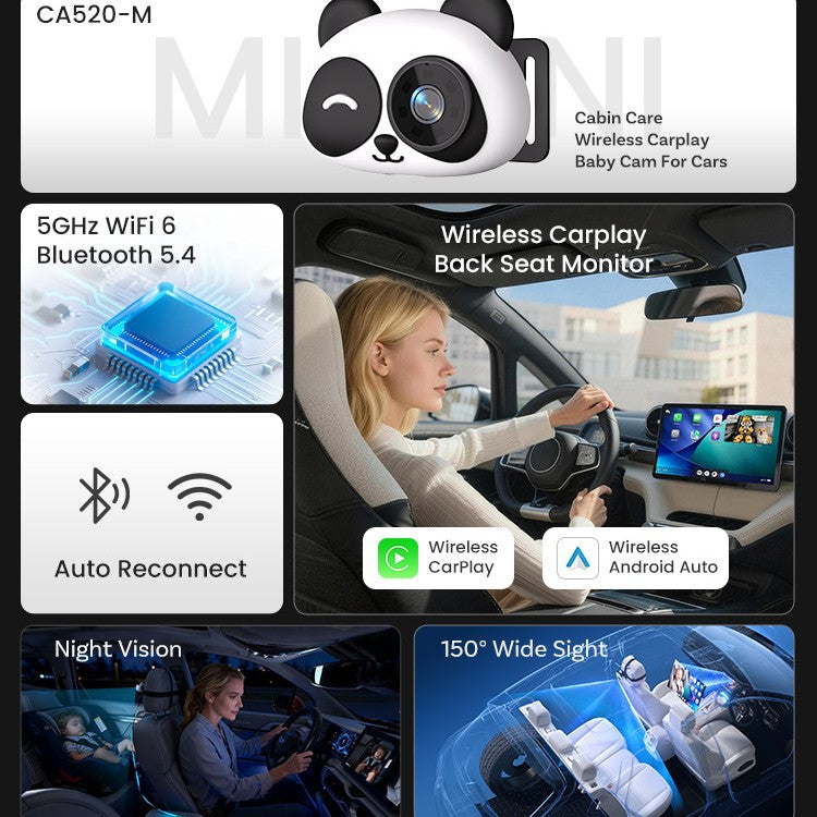 Caméra sans fil CarPlay Baby Monitor