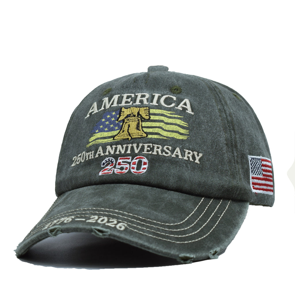 Broderie 250e anniversaire Chapeau commémoratif Casquette de baseball