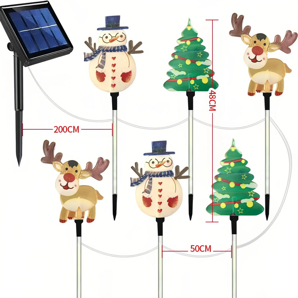 Luminaire de pelouse de Noël acrylique de l'atmosphère LED d'insertion au sol