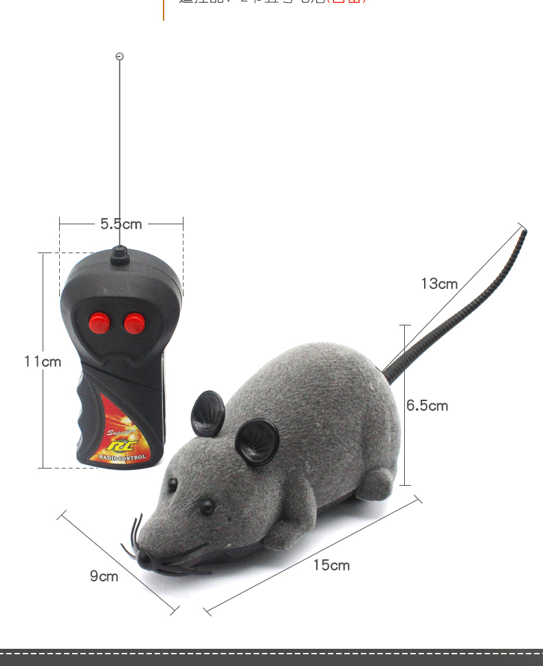 Floking électrique télécommande simulation drôle chat souris boîte de couleur emballage chat jouet pe
