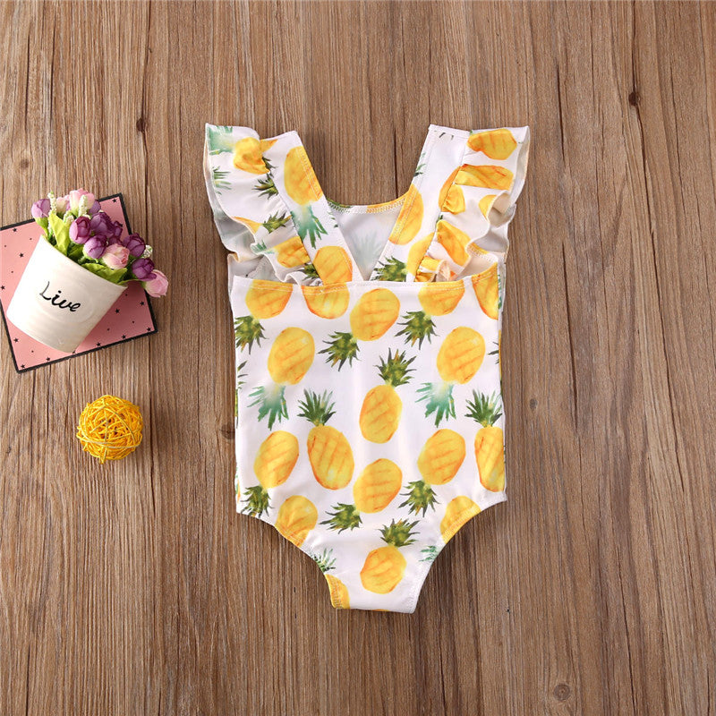 Maillot de bain à manches simples imprimé