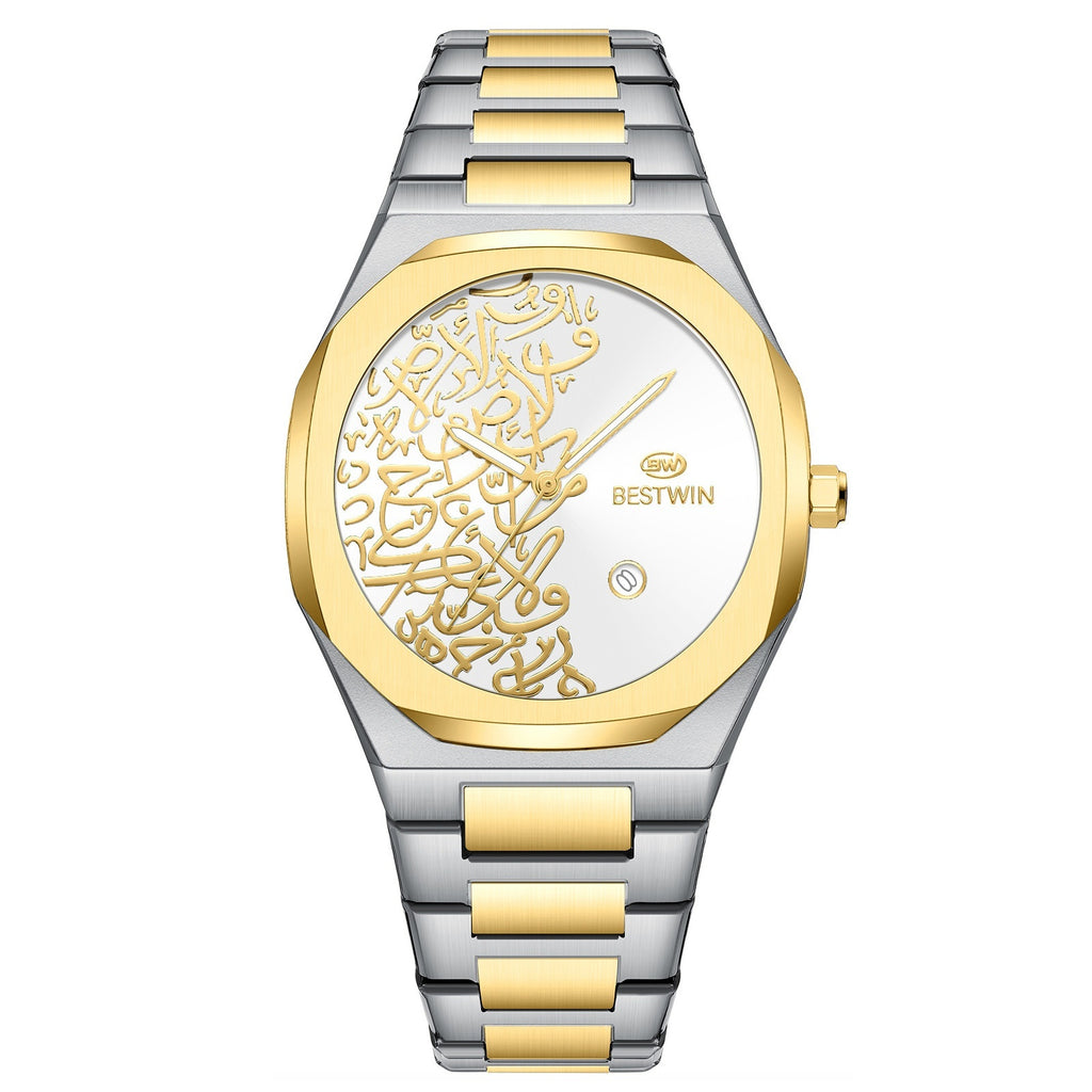 Montre homme Quartz avec un motif en marbre