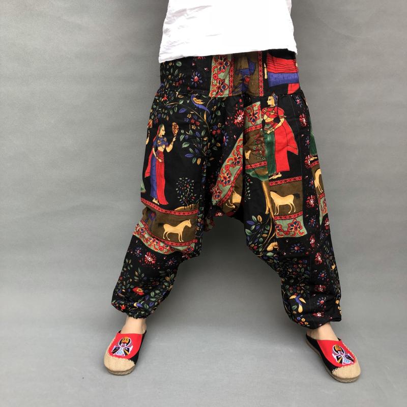 Trendy Plus Taille Loose Lantern Men's and Women's Same Large Crotch Pantalons