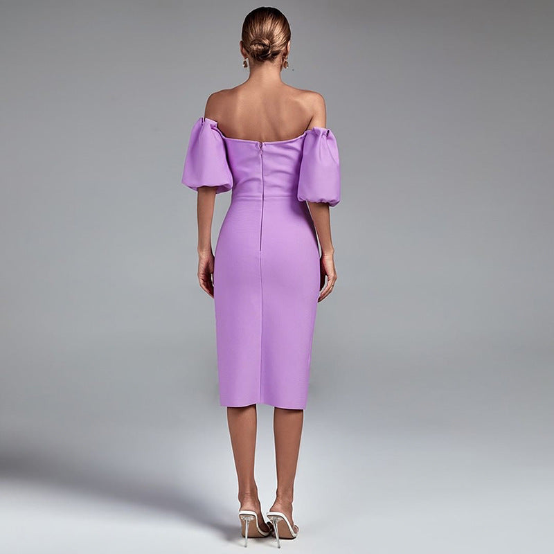 Robe de pansement de lanterne couleur solide pour femmes