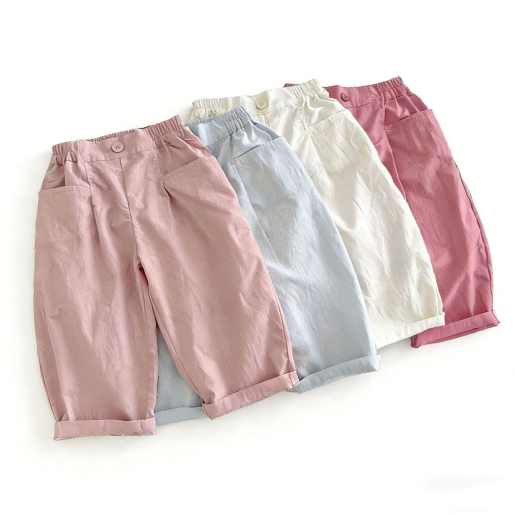 Minimalisme de couleur solide Pantoufles décontractées pour enfants