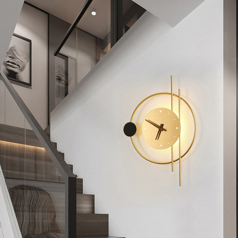 Lampe de mur de l'horloge simple vraie horloge