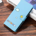 Fashion Cartoon Peint Cover Flip Card Holder