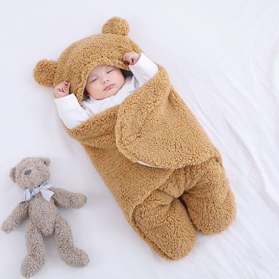 Bébé tenir le nouveau-né épaississant Wrap Swadle sac de couchage
