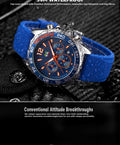 Bracelet en caoutchouc mince Montres Quartz horloge de mode Six-pin Timing Sports Wrist