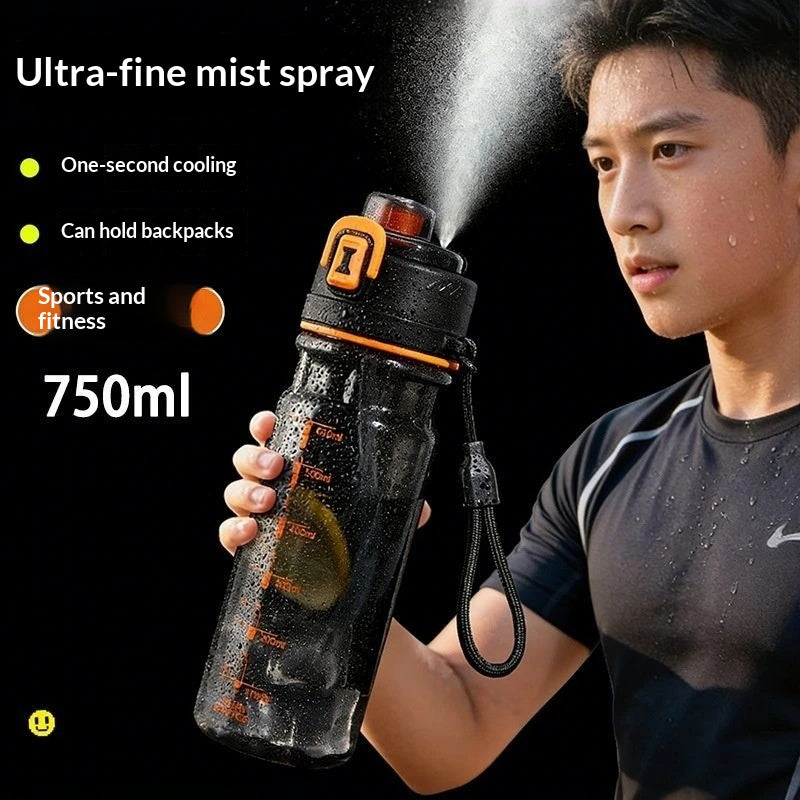 Bouteille de sport portable à double usage