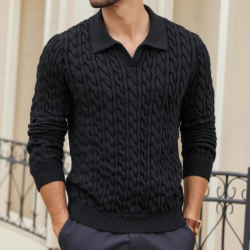 Men's long-sleeved knitted sweaters
