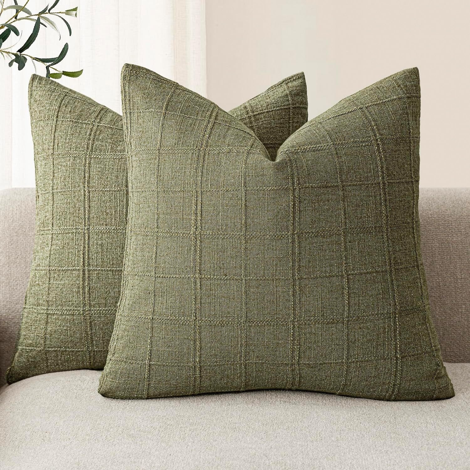 Coussins de canapé pour salon Chenille Plain en couleur solide