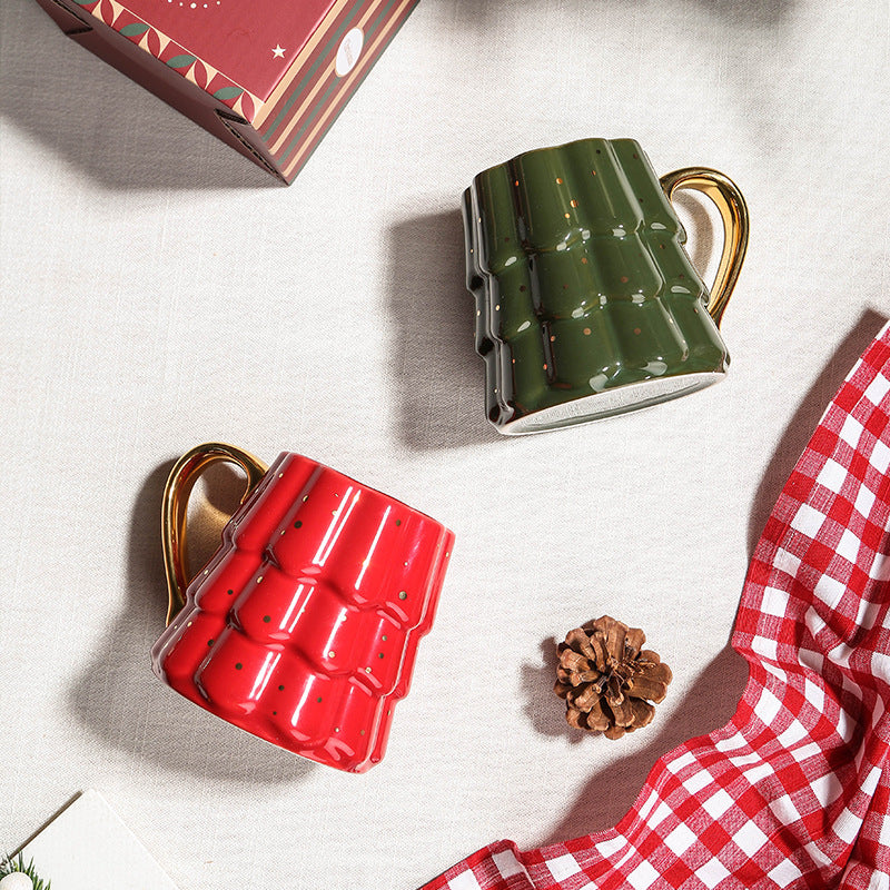 Set de cadeau en céramique de luxe de l'arbre de Noël