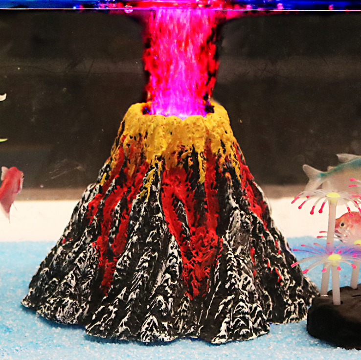 Creative Volcano Ornament for Fish Tank